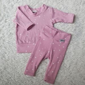 Pink Baby Outfit with White Stars